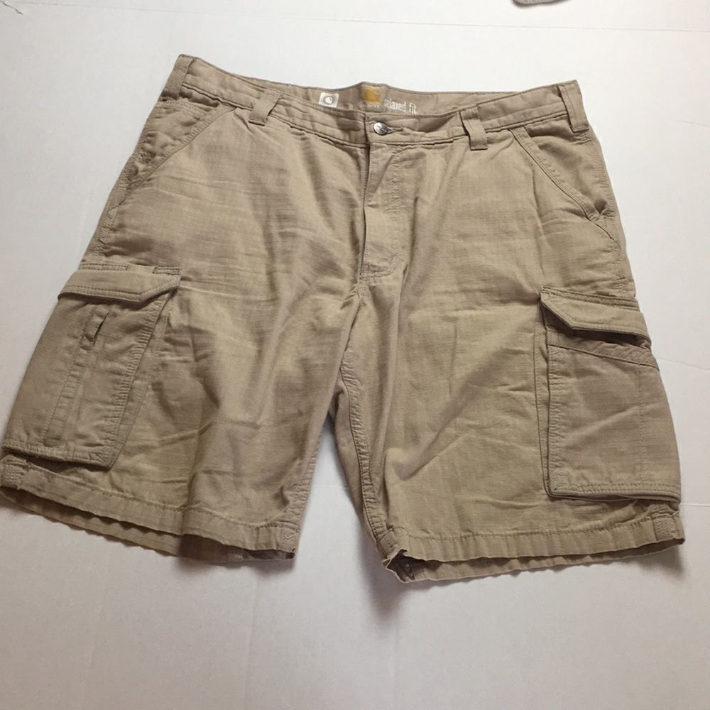 Carhartt Men's Khaki Force Relaxed Fit Cargo Shorts Sz 38